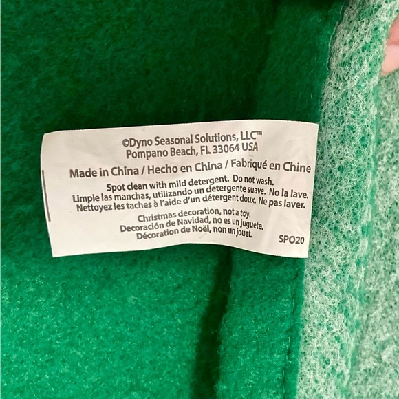 Green Christmas Tree Skirt with Red Trim - Picture 4 of 4